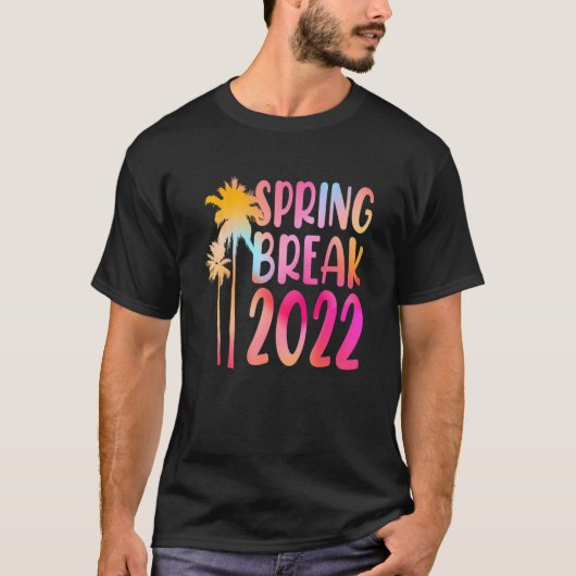 Gefärbte Krawatte Spring Break 2022 Beach Vacation T-Shirt (Vorderseite)
