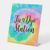 Gefärbte Krawatte Station Geburtstagsparty Sockelschild (Vorderseite)