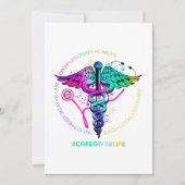 Gefärbte Krawatte Stethoscope Lebensnährer Appreci Save The Date (Vorderseite)