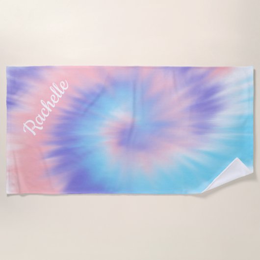 Gefärbte Krawatte Strandtuch (Vorderseite)