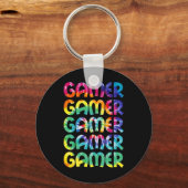 Gefärbte Krawatte Style Gaming Video Game Men Boys Schlüsselanhänger (Vorderseite)