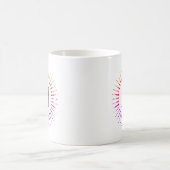 Gefärbte Krawatte Sunburst Rainbow Kaffeetasse (Mittel)