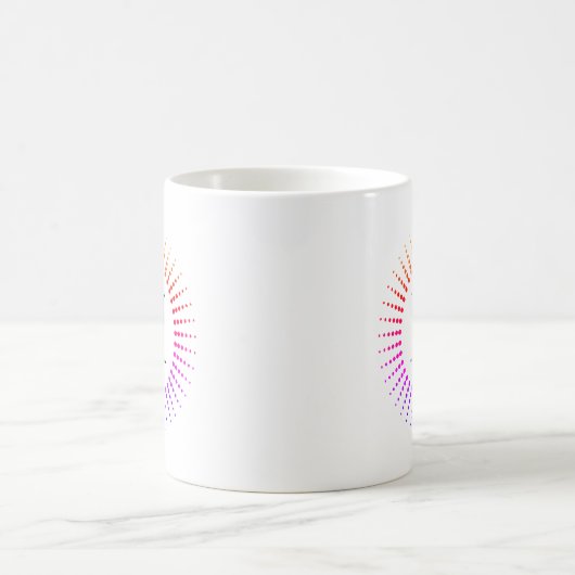 Gefärbte Krawatte Sunburst Rainbow Kaffeetasse (Mittel)