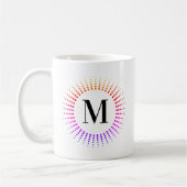 Gefärbte Krawatte Sunburst Rainbow Kaffeetasse (Links)