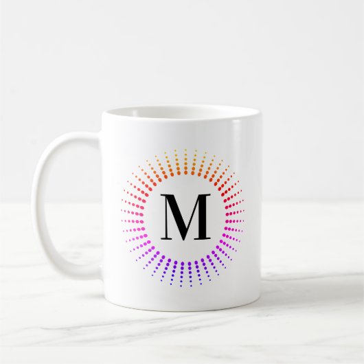 Gefärbte Krawatte Sunburst Rainbow Kaffeetasse (Links)