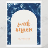 Gefärbte Krawatte Surf Party | Snack Shack Sign (Vorderseite)
