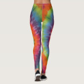 Gefärbte Krawatte Swirl Leggings (Rückseite)