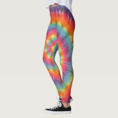 Gefärbte Krawatte Swirl Leggings (Links)
