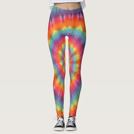 Gefärbte Krawatte Swirl Leggings (Vorderseite)
