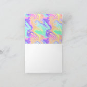 Gefärbte Krawatte Swirl Marble Retro Groovy Dankeskarte (Innenseite)