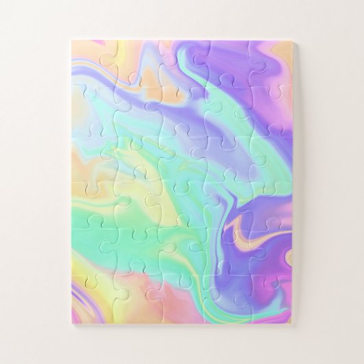 Gefärbte Krawatte Swirl Marble Retro Groovy Puzzle (Vertikal)