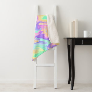 Gefärbte Krawatte Swirl Marble Retro Groovy Sherpadecke