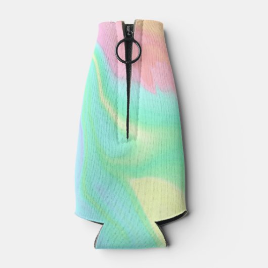 Gefärbte Krawatte Swirl Pastel Groovy Flaschenkühler (Rückseite)