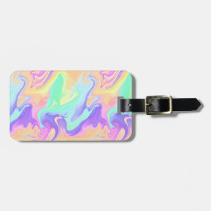 Gefärbte Krawatte Swirl Pastel Groovy Gepäckanhänger