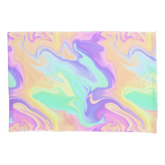 Gefärbte Krawatte Swirl Pastel Groovy Kissenbezug (Vorderseite)