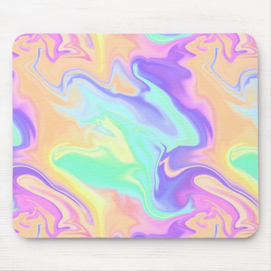 Gefärbte Krawatte Swirl Pastel Groovy Mousepad (Vorne)