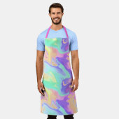 Gefärbte Krawatte Swirl Pastel Groovy Schürze (Getragen)