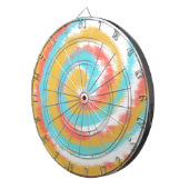 Gefärbte Krawatte Swirl Regenbogen Dartscheibe (Vorderseite rechts)