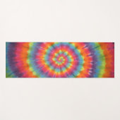 Gefärbte Krawatte Swirl & Stripe Yogamatte (Vorderseite (Horizontal))