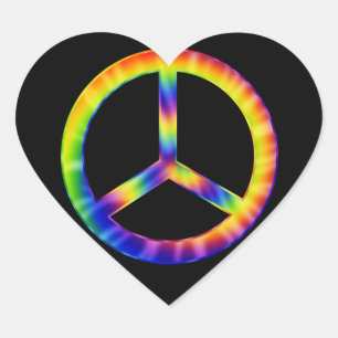 Gefärbte Krawatte-Symbol-Aufkleber Herz-Aufkleber