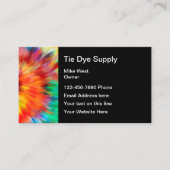 Gefärbte Krawatte Thema farbenfroh Abstrakt Visitenkarte (Vorderseite)