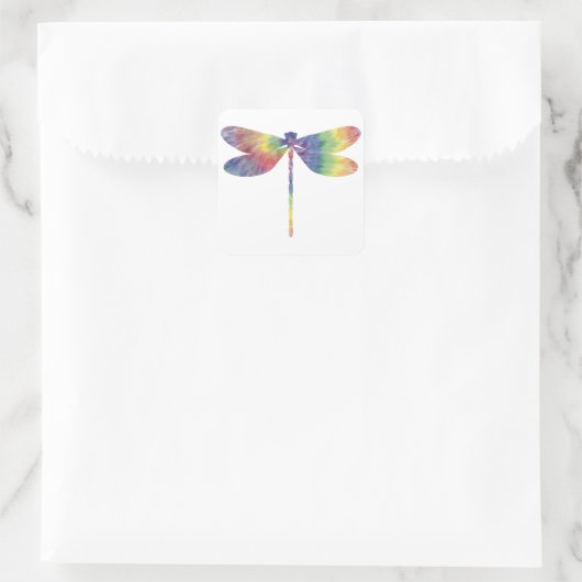 Gefärbte Krawatte Thin Dragonfly Sticker (Tasche)