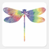Gefärbte Krawatte Thin Dragonfly Sticker (Vorderseite)