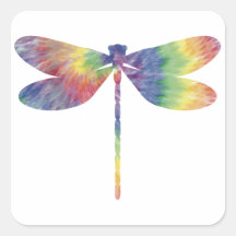 Gefärbte Krawatte Thin Dragonfly Sticker