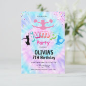 Gefärbte Krawatte Trampolin Park Einladung zum Geb (Stehend Vorderseite)