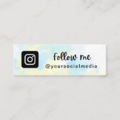 Gefärbte Krawatte Trendy Instagram folgen QR-Code  Mini Visitenkarte (Vorderseite)