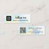 Gefärbte Krawatte Trendy Instagram folgen QR-Code  Mini Visitenkarte (Vorne/Hinten)