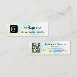 Gefärbte Krawatte Trendy Instagram folgen QR-Code  Mini Visitenkarte