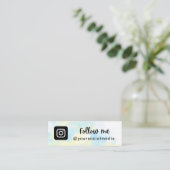 Gefärbte Krawatte Trendy Instagram folgen QR-Code  Mini Visitenkarte (Stehend Vorderseite)