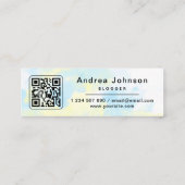 Gefärbte Krawatte Trendy Instagram folgen QR-Code  Mini Visitenkarte (Rückseite)
