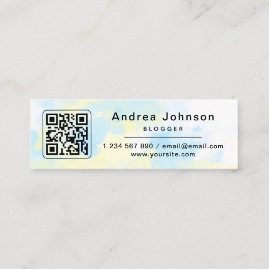 Gefärbte Krawatte Trendy Instagram folgen QR-Code  Mini Visitenkarte (Rückseite)