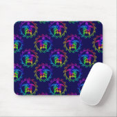Gefärbte Krawatte Tribal Turtle Moari Sun Blue Mousepad (Mit Mouse)