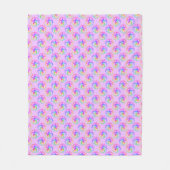 Gefärbte Krawatte Tribal Turtle Moari Sun Pink Fleecedecke (Vorderseite)