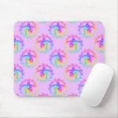 Gefärbte Krawatte Tribal Turtle Moari Sun Pink Mousepad (Mit Mouse)