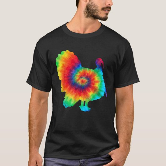 Gefärbte Krawatte Türkei Erntedank Farbige Tye Dye T-Shirt (Vorderseite)