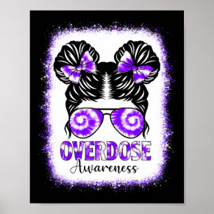 Gefärbte Krawatte Überdosierung Awareness Messy Ha Poster