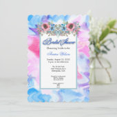 Gefärbte Krawatte und Blume der Wasserfarben Einladung (Stehend Vorderseite)