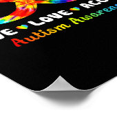 Gefärbte Krawatte Unendlichkeit Symbol Live-Liebe Poster (Ecke)