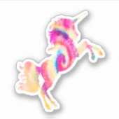 Gefärbte Krawatte Unicorn Aufkleber (Vorderseite)