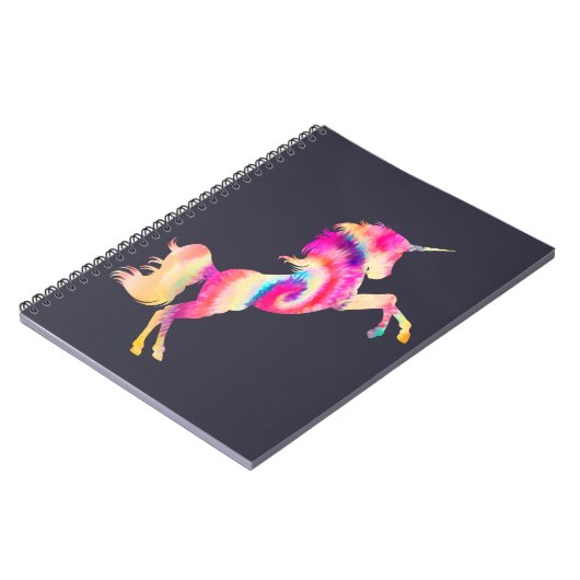 Gefärbte Krawatte Unicorn Notizblock (Linke Seite)