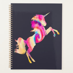 Gefärbte Krawatte Unicorn Planer