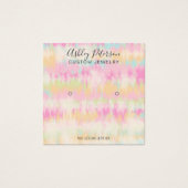 Gefärbte Krawatte unicorn Regenbogenfarben Ohrring (Vorderseite)