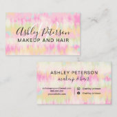 Gefärbte Krawatte unicorn Regenbogenschminke und H Visitenkarte (Vorne/Hinten)