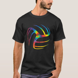Gefärbte Krawatte Volleyball Coole Farbdrucke für T-Shirt
