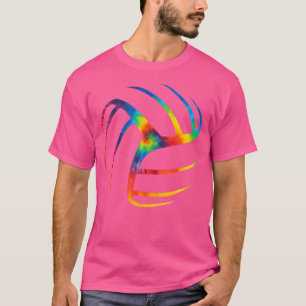 Gefärbte Krawatte Volleyball Coole Farbdrucke für T-Shirt