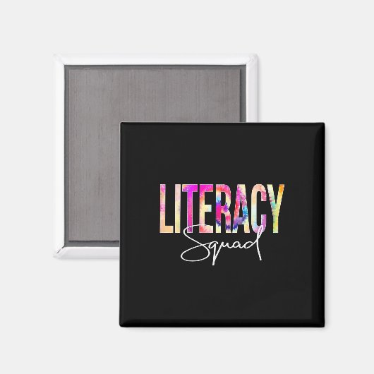 Gefärbte Krawatte von Alphabetisierungskommandos a Magnet (Vorderseite/Rückseite)